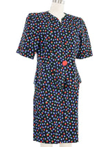 1980s Yves Saint Laurent Floral Printed Skirt Ensemble Suit arcadeshops.com