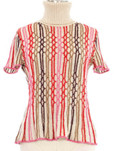 Missoni Short Sleeve Knit Turtleneck Top arcadeshops.com
