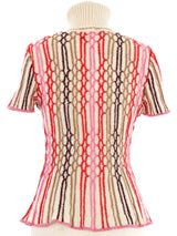 Missoni Short Sleeve Knit Turtleneck Top arcadeshops.com