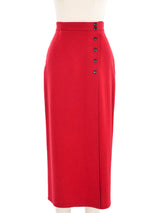 Sonia Rykiel Red Knit Skirt Suit Suit arcadeshops.com