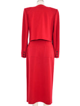 Sonia Rykiel Red Knit Skirt Suit Suit arcadeshops.com