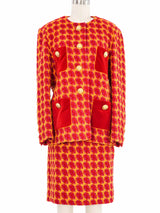 Escada Vibrant Tweed Skirt Suit Suit arcadeshops.com