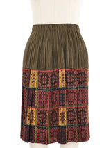 Issey Miyake Pleats Please Granny Square Print Skirt Ensemble Suit arcadeshops.com