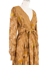 Prada Checkered Burnout Chiffon Dress Dress arcadeshops.com