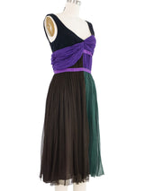 2005 Prada Colorblock Ruched Chiffon Dress Dress arcadeshops.com