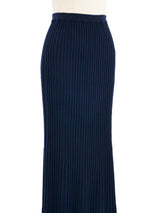 Sonia Rykiel Navy Knit Maxi Skirt Bottom arcadeshops.com