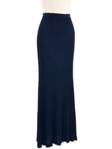 Sonia Rykiel Navy Knit Maxi Skirt Bottom arcadeshops.com