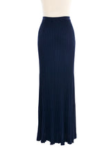 Sonia Rykiel Navy Knit Maxi Skirt Bottom arcadeshops.com