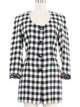 1980s Gianni Versace Houndstooth Blazer Dress arcadeshops.com