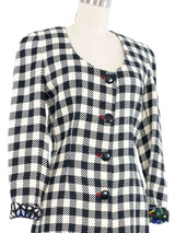 1980s Gianni Versace Houndstooth Blazer Dress arcadeshops.com