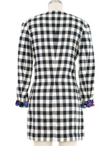 1980s Gianni Versace Houndstooth Blazer Dress arcadeshops.com