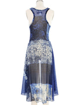 Jean Paul Gaultier Printed Mesh High Low Tank Top arcadeshops.com
