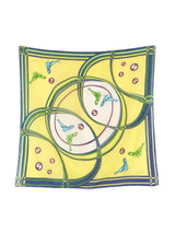 Gucci Yellow Seal Print Scarf Accessory arcadeshops.com