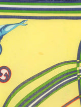 Gucci Yellow Seal Print Scarf Accessory arcadeshops.com