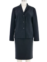 1990s Prada Black Skirt Suit Suit arcadeshops.com