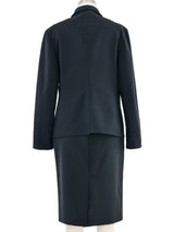 1990s Prada Black Skirt Suit Suit arcadeshops.com