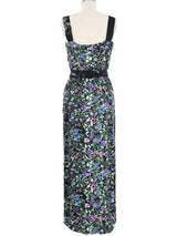 1970s Pauline Trigere Floral Print Chiffon Ensemble Suit arcadeshops.com