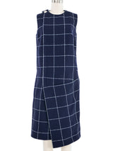 2016 Balenciaga Navy and White Check Dress Dress arcadeshops.com