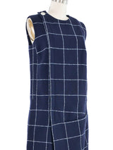2016 Balenciaga Navy and White Check Dress Dress arcadeshops.com