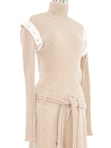 Paco Rabanne Asymmetric Snap Knit Dress Dress arcadeshops.com