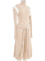 Paco Rabanne Asymmetric Snap Knit Dress Dress arcadeshops.com