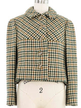 1960s Geoffrey Beene Houndstooth Cropped Jacket Outerwear arcadeshops.com