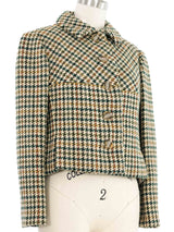 1960s Geoffrey Beene Houndstooth Cropped Jacket Outerwear arcadeshops.com