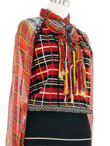 Jean Paul Gaultier Plaid Knit Top Top arcadeshops.com