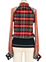Jean Paul Gaultier Plaid Knit Top Top arcadeshops.com