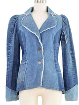 Patchwork Denim Blazer Jacket arcadeshops.com