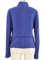 2004 Chanel Indigo Tweed Zip Jacket Jacket arcadeshops.com