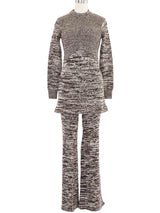 Brown Space Knit Pant Suit Suit arcadeshops.com