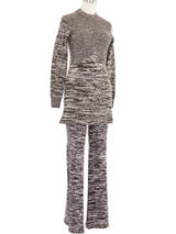 Brown Space Knit Pant Suit Suit arcadeshops.com