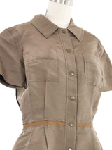 2003 Lanvin Khaki Utility Shirt Top arcadeshops.com