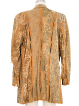 Roberto Cavalli Laced Printed Suede Jacket Jacket arcadeshops.com