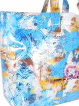 2021 Comme des Garcons Futura 2000 Blue Abstract Vinyl Tote Accessory arcadeshops.com