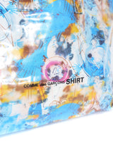 2021 Comme des Garcons Futura 2000 Blue Abstract Vinyl Tote Accessory arcadeshops.com