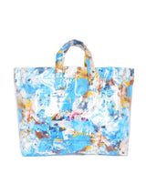 2021 Comme des Garcons Futura 2000 Blue Abstract Vinyl Tote Accessory arcadeshops.com
