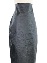 2024 Rick Owens Lido Black Denim Wiggle Skirt Bottom arcadeshops.com