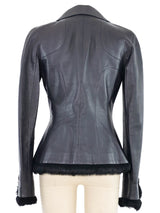 2002 Chanel Lambskin Fur Trim Blazer Dress arcadeshops.com