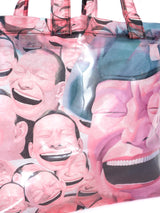 2021 Comme des Garcons Yue Minjun Laughing Face Vinyl Tote Accessory arcadeshops.com