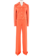 1970s Peach Pant Suit Suit arcadeshops.com