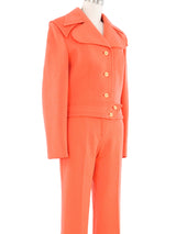 1970s Peach Pant Suit Suit arcadeshops.com