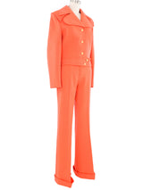 1970s Peach Pant Suit Suit arcadeshops.com