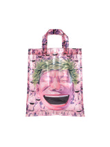 2021 Comme des Garcons Yue Minjun Face Print Vinyl Tote Accessory arcadeshops.com