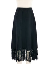 Jean Paul Gaultier Fringe Trimmed Knit Skirt Set Suit arcadeshops.com