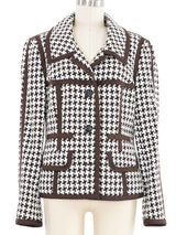 Escada Brown Houndstooth Jacket Jacket arcadeshops.com