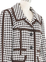 Escada Brown Houndstooth Jacket Jacket arcadeshops.com
