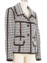 Escada Brown Houndstooth Jacket Jacket arcadeshops.com