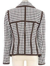 Escada Brown Houndstooth Jacket Jacket arcadeshops.com